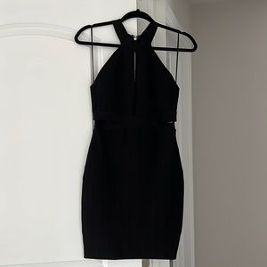 Guess Bodycon Black Minidress with Cutouts